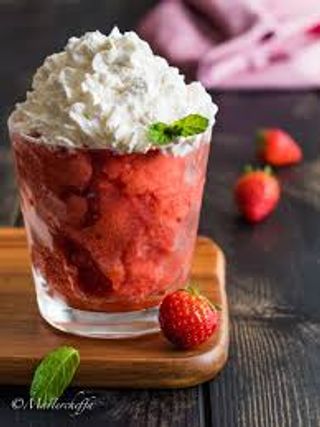 Granita siciliana con panna