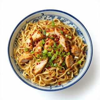 22B. Tallarines Frito con pollo