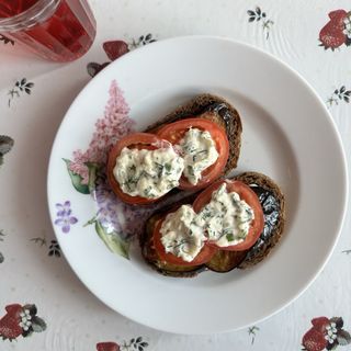 Тосты с баклажанами 2 шт.