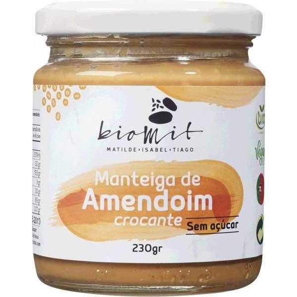 Manteiga De Amendoim Crocante Bio Sem Marca 230 Gramas