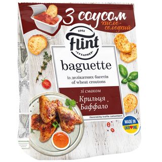 Багети Flint Крильця Баффало З Соусом 55 Г+15 Г