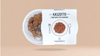 Kaszotto z indykiem i pieczarkami