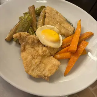 Carpione misto (trota, pollo, uovo, zucchine,carote)