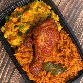 Jollof + Fried Rice + Turkey