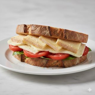 Bocadillo De Queso Manchego Y Tomate