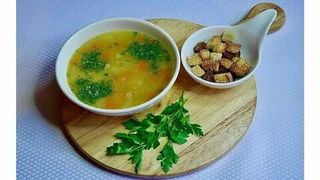 суп гороховый с копченой рулькой