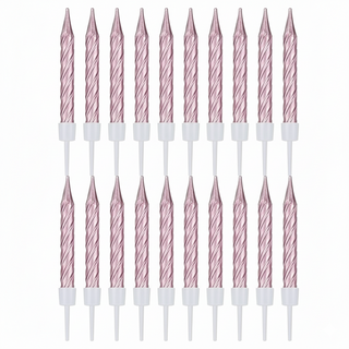 Velas espiral cortas rosadas