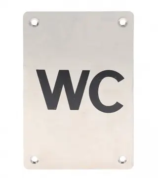 (013748) Pločica za vrata WC metalna 221144