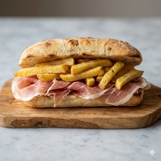 Prosciutto, patatine