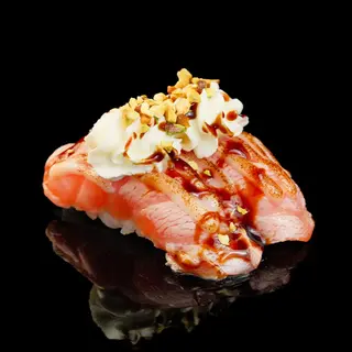 Salmón flambé