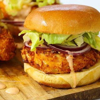 Double Chicken Burger & Fries