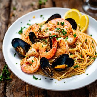 Seafood Spaghetti + Titus