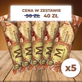 Zestaw 5 lodów na patyku MAGNUM HAZELNUT 85ml