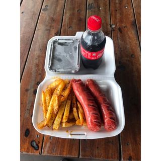 Chips + Sausages+ Coca Cola 500ML Soda