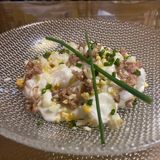 Patatas Alioli Con Atún Y Huevo Cocido