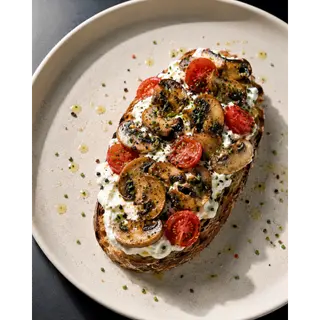 Tartines Staciatella Chapignons  