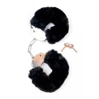 Esposas Metal Peluche Negro