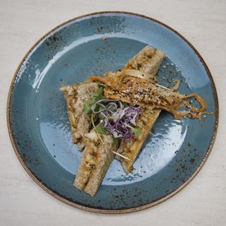 Spicy kimchi grilled cheese sandwich