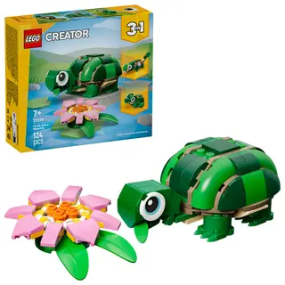 Broască-țestoasă cu o floare de nufăr - 31377