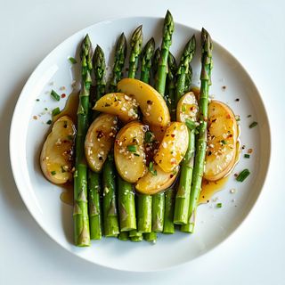 Sparanghel cu mere coapte