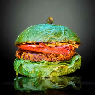 Vegan Green Red Kidney Burger