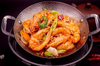 Scodella piccante di gamberoni/干锅大虾