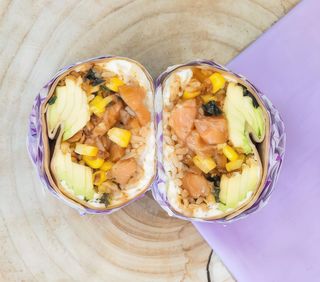 Salmon Cream Poke Burrito
