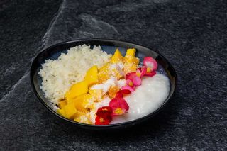 Crema de cocos cu mango (vegan)