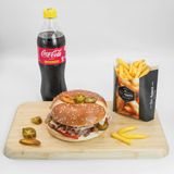 1x ბურგერშაურმა + 1x ფრი + 1x კეტჩუპი + 1x კოკა კოლა 0.5მლ