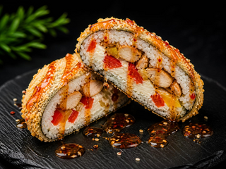 Sushi Burger Crocant cu Pui