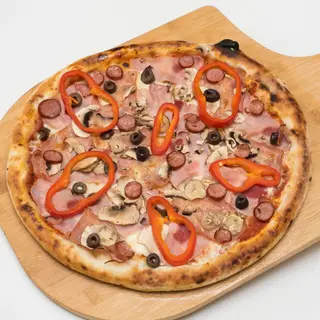 Pizza con tutto Ø32cm 1+1
