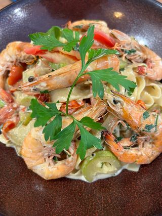 Tagliatelle Gamberi Zuccini