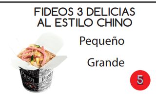 5. Fideos 3 Delicias Al Estilo Chino