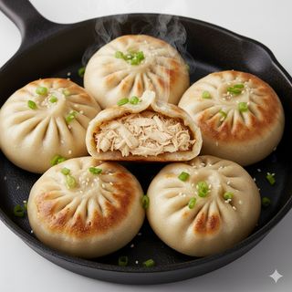 Baozi di pollo alla piastra (5 pz)