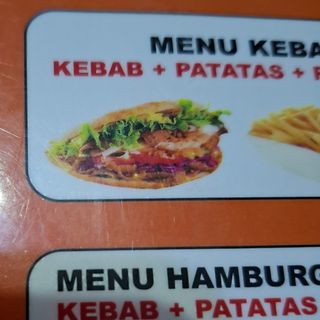 Menu kebab de ternera