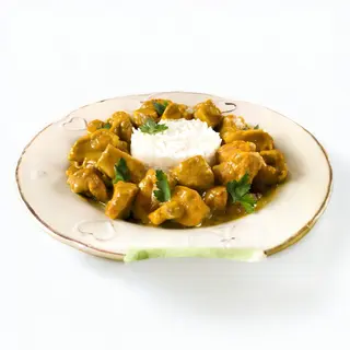 44A Chicken curry con riso bianco