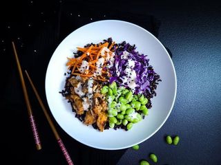 Black Rice Chicken Bowl