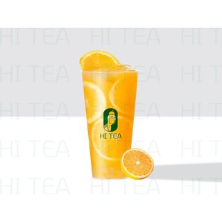 Fresh Orange Green Ice Tea Cold 700Ml