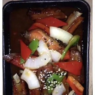 M34. Costilla Asada Con Salsa Barbacoa A La Plancha