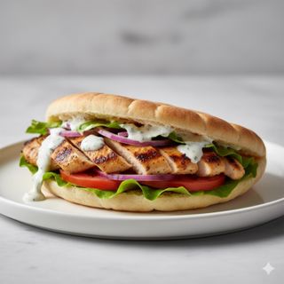 Menú sándwich de pechuga al grill