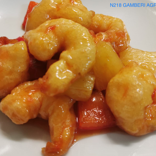 Gamberi in salsa agrodolce