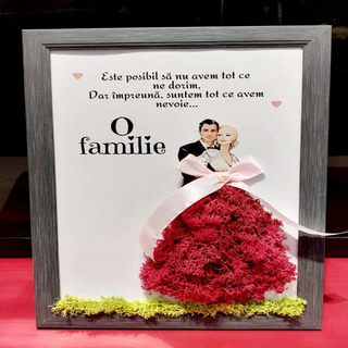 Tablou cu licheni O familie- 20x30