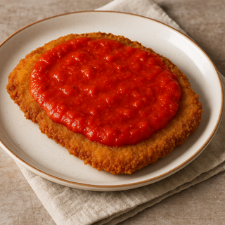 Milanese con salsa de tomate+patata+Coca-Cola 1 L 
