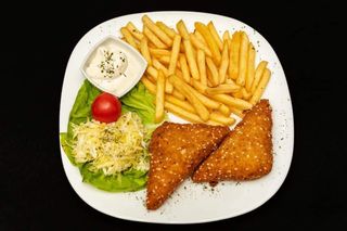 Crispy Fried Cheese with Fries