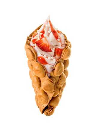 Bubble Waffle con Frozen Yogurt
