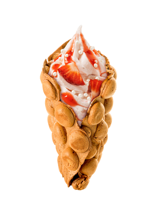 Bubble Waffle con Frozen Yogurt