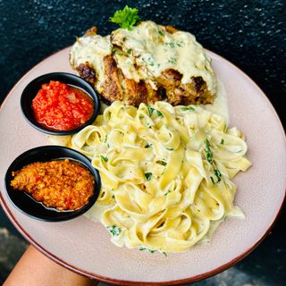 Tagliatelles côtes de porc 