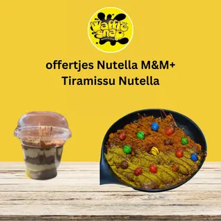 Poffertjes Nutella M&M (15 pièces) + Tiramissu Nutella