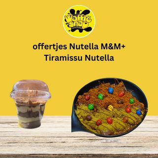 Poffertjes Nutella M&M (15 pièces) + Tiramissu Nutella