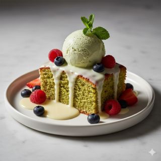 Pastel de pistachos y almendras